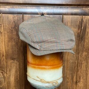 Classic Wigens  Brown Plaid Newsboy Cap